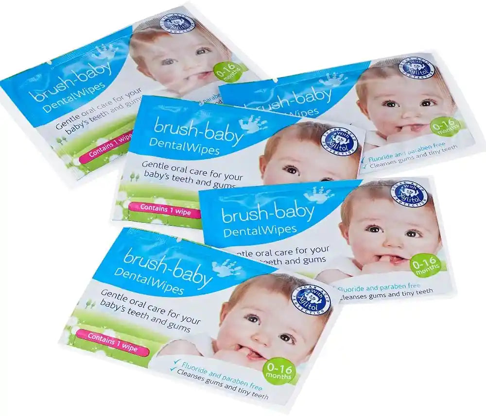 Brush-Baby Dental Wipes Biodegradable 28 Wipes