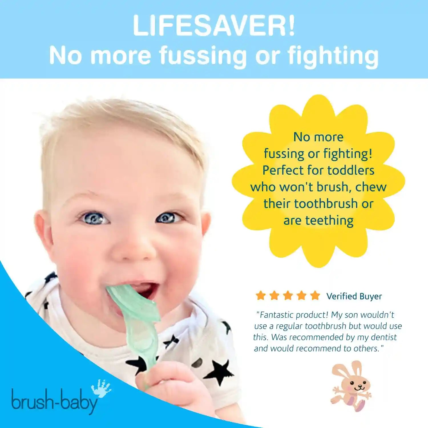 Brush-Baby New Chewable Toothbrush (Double Pack)
