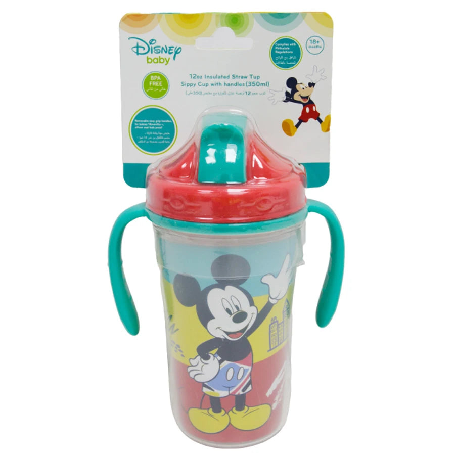 Disney - Mickey Mouse Insulated Straw Tup Sippy Cup 360ml
