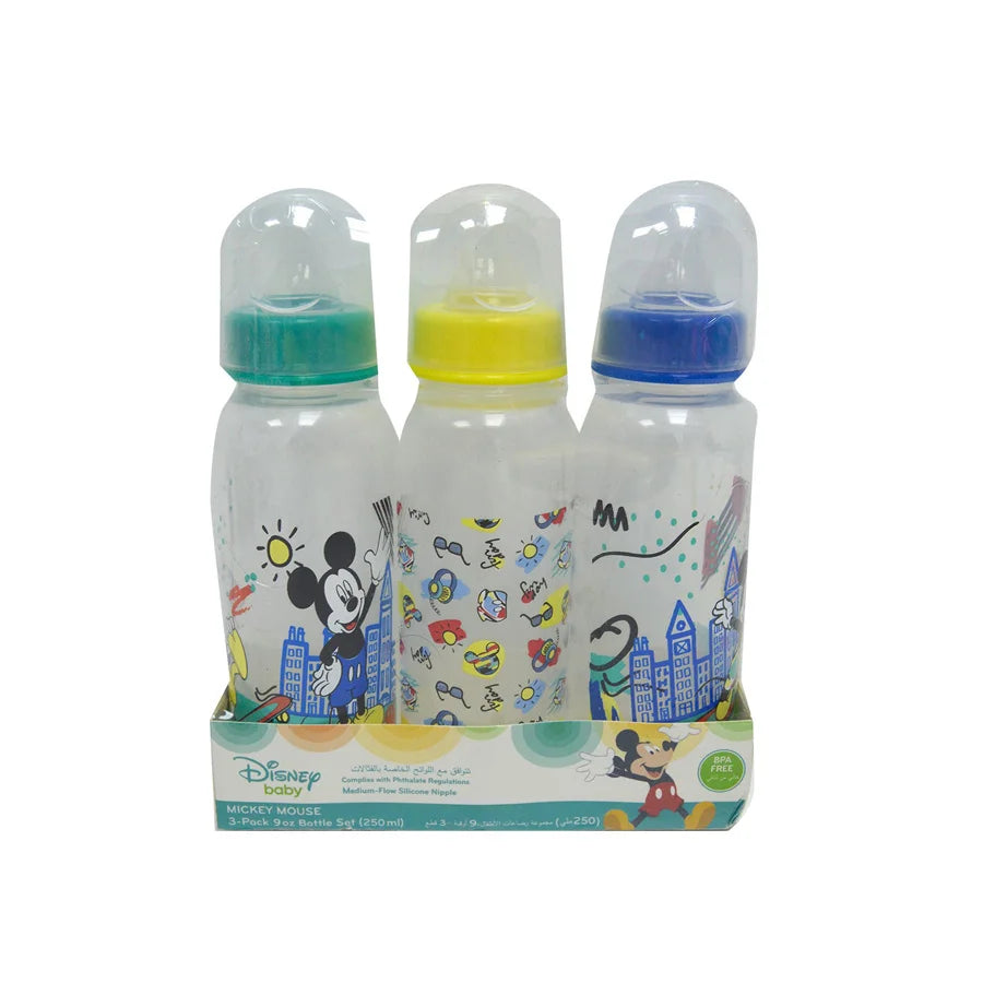 Mickey 11oz Baby Feeding Bottle 3Pk