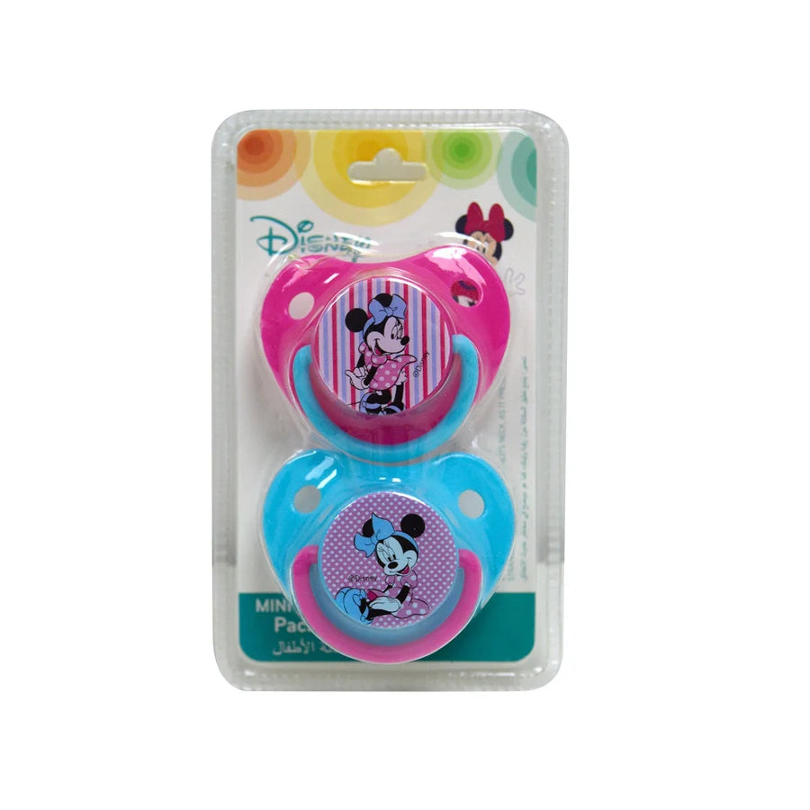 Disney -Pack of 2 Baby Soother, Pacifier - Fun Style Minnie Mouse (Pink)