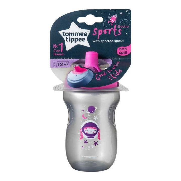 Tommee Tippee Sports Bottle With Sportee Spout, 300ML (Blue/Purple)