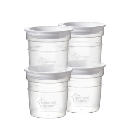 Tommee Tippee Closer To Nature Milk Storage Pots (Pack of 4)
