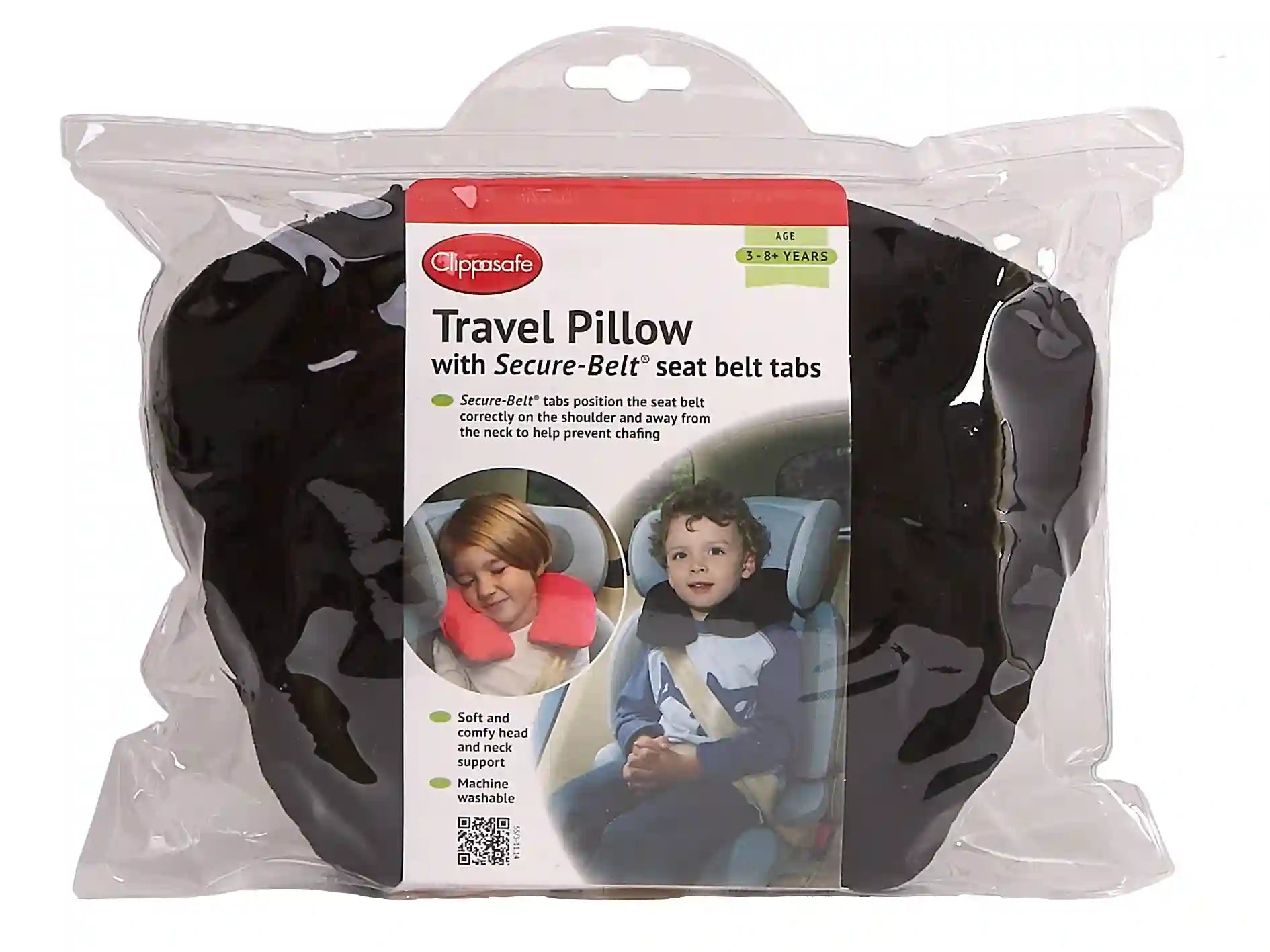 Clippasafe Travel Pillow With Secure-Belt Tabs - 1-3 Years