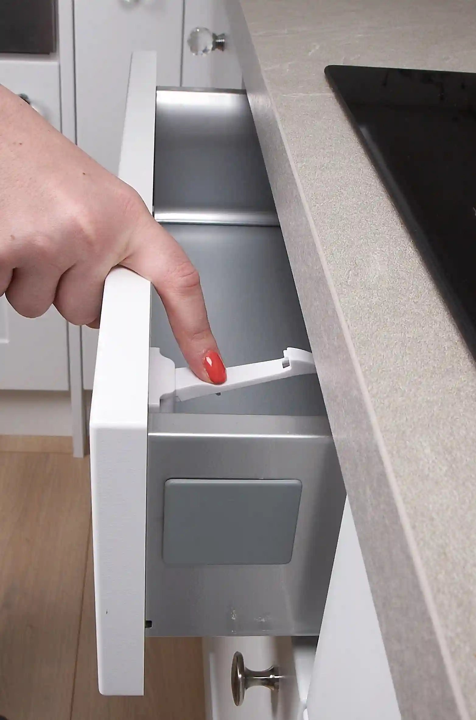 Clippasafe Drawer & Cupboard Spring Latches - 2 Pack (White) Clippasafe Drawer & Cupboard Spring Latches - 2 Pack (White)