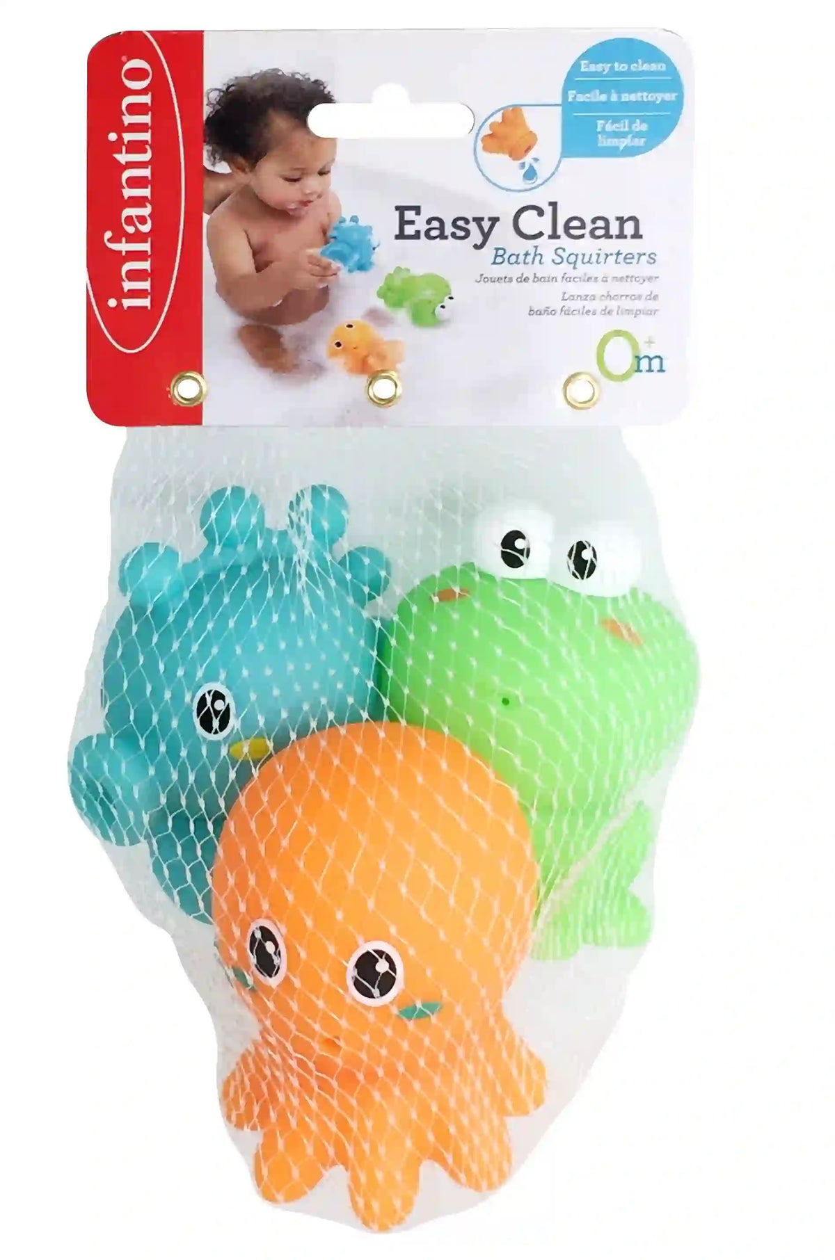 Infantino Easy Clean Bath Squirters with Clipstrip