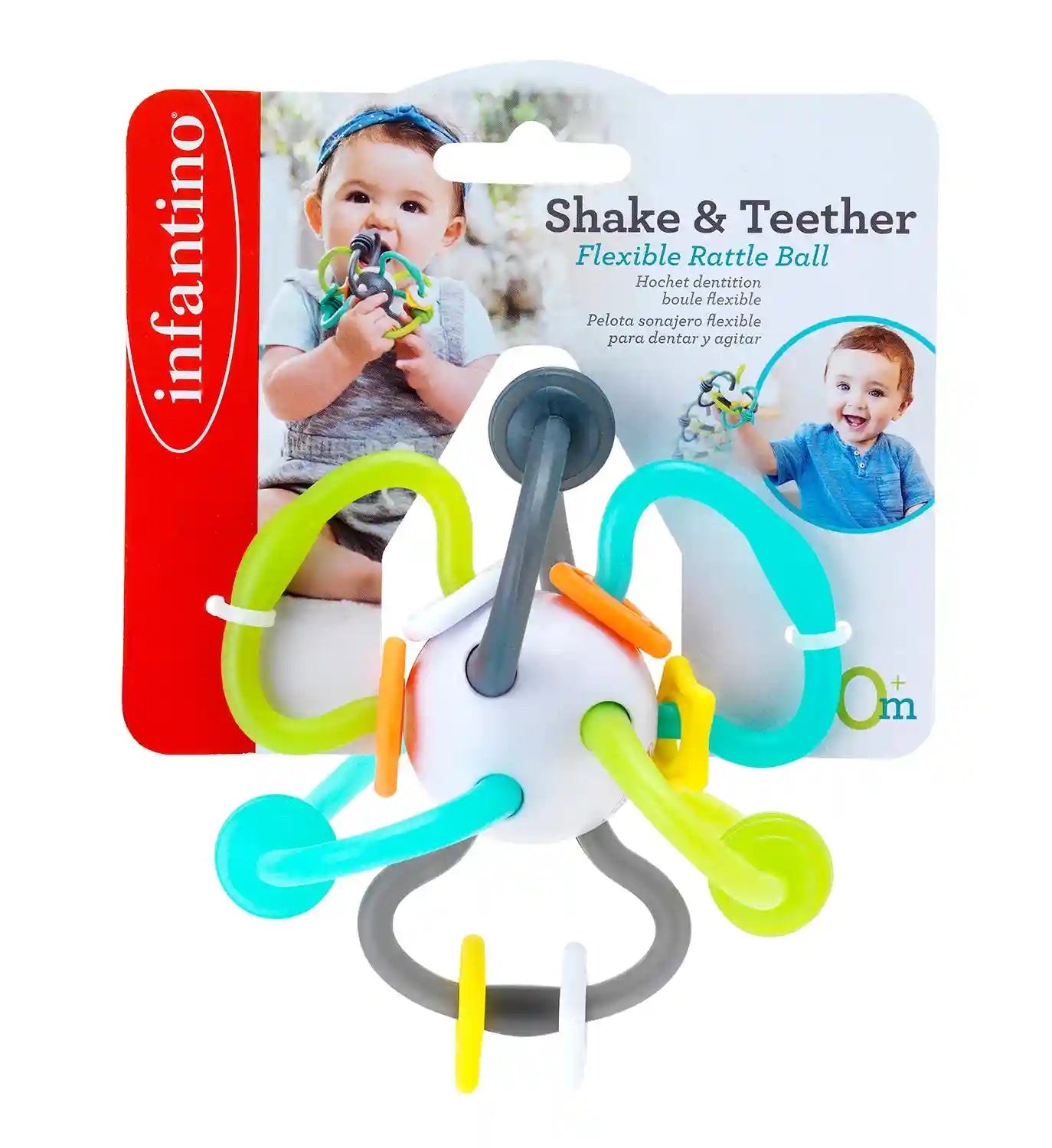 Infantino - Shake and Teether Flexible Rattle Ball