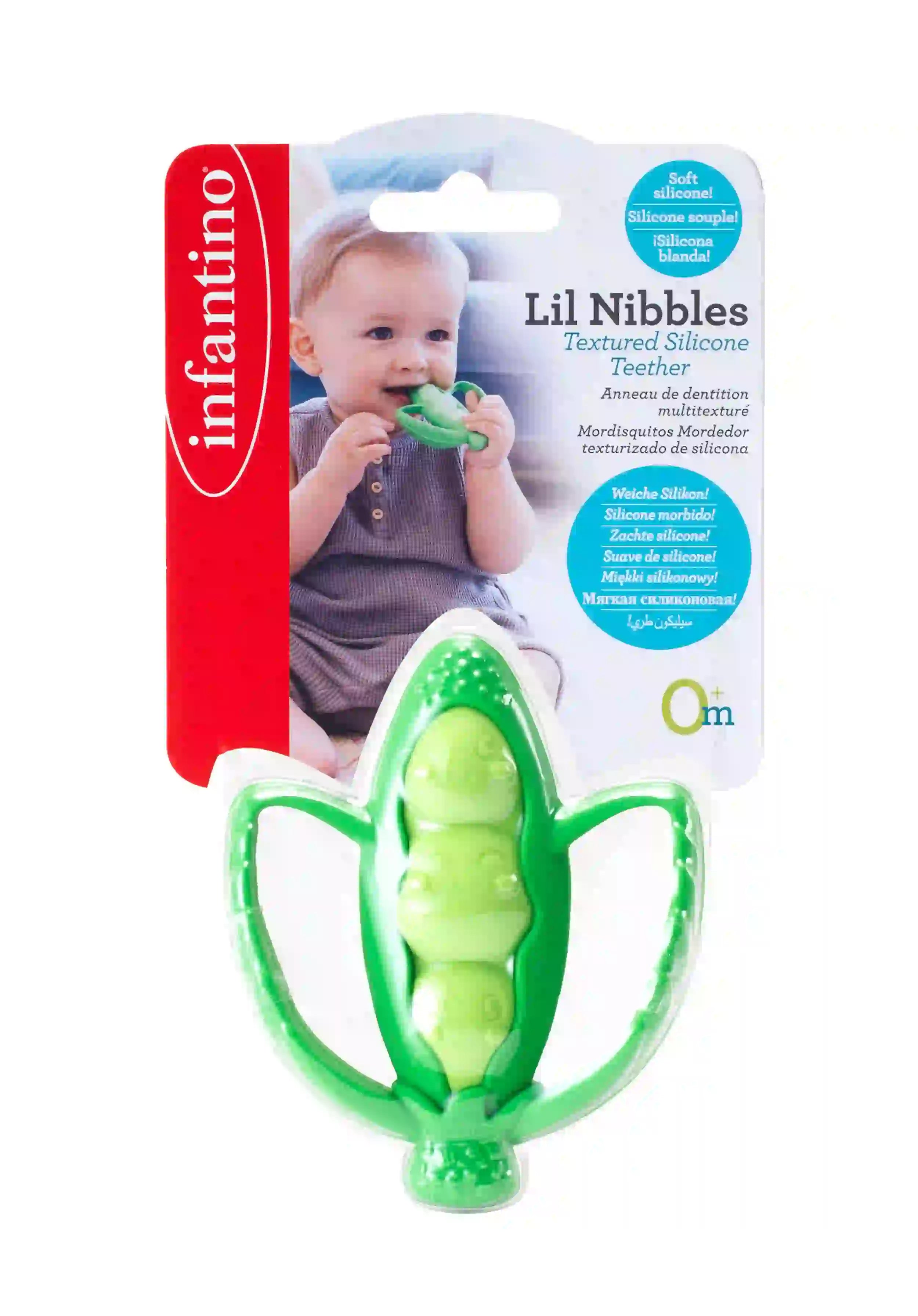Infantino - Lil Nibbles Textured Silicone Teether