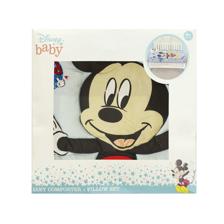 Disney Mickey Mouse Baby Comforter + Pillow Set