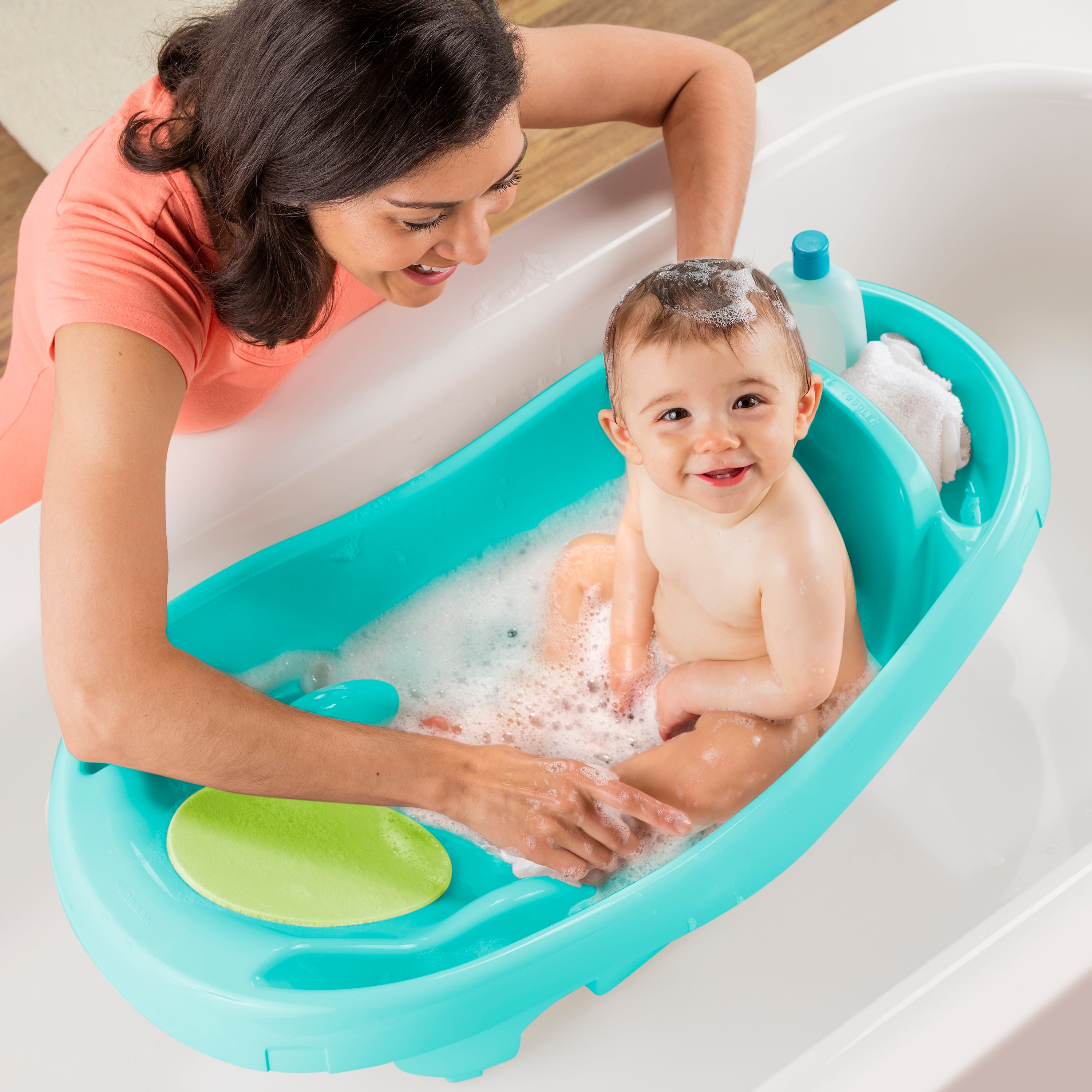 Comfy Clean Deluxe Newborn To Toddler Tub - Boy