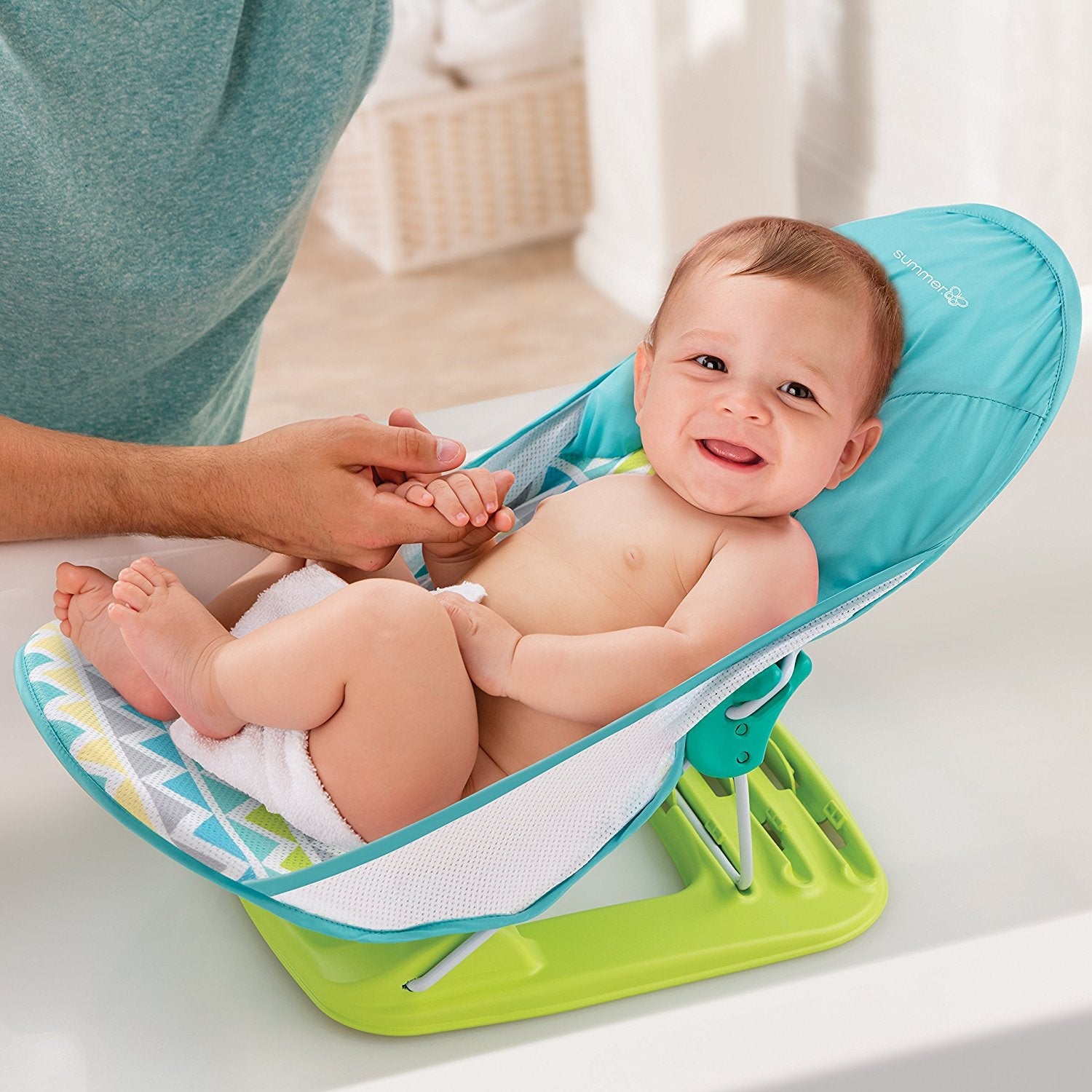 Deluxe Baby Bather - Triangles Stripes
