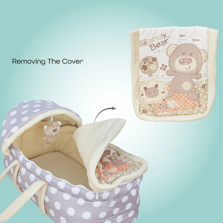 Moon Moses Basket, Travel Carrycot - Candy Bear