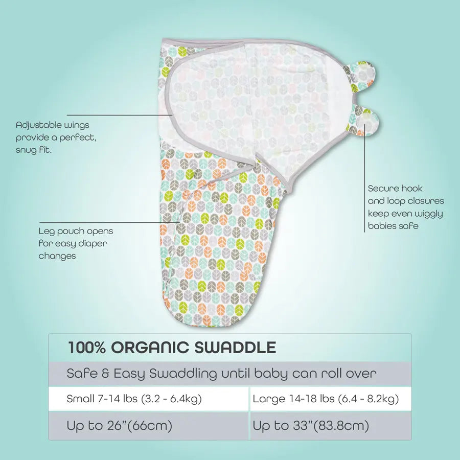 Moon Organic Swaddler- (Grey, L)