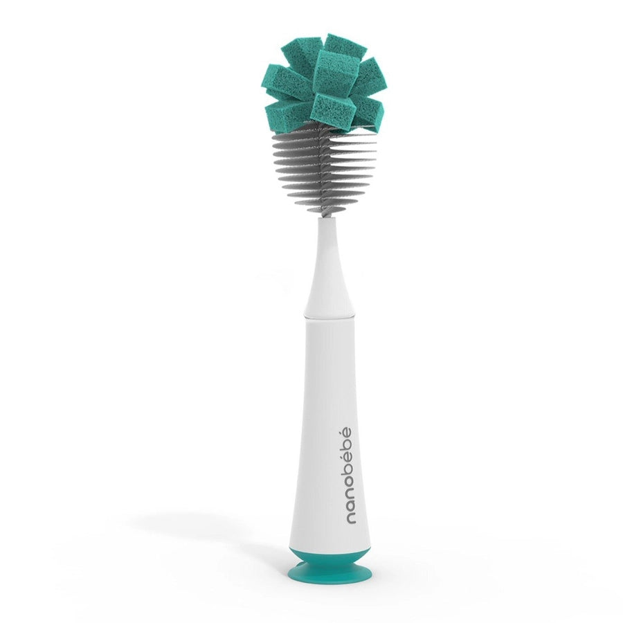 Nanobebe - Flexy Manual Brush With Two Brush Heads - Single Pack Teal