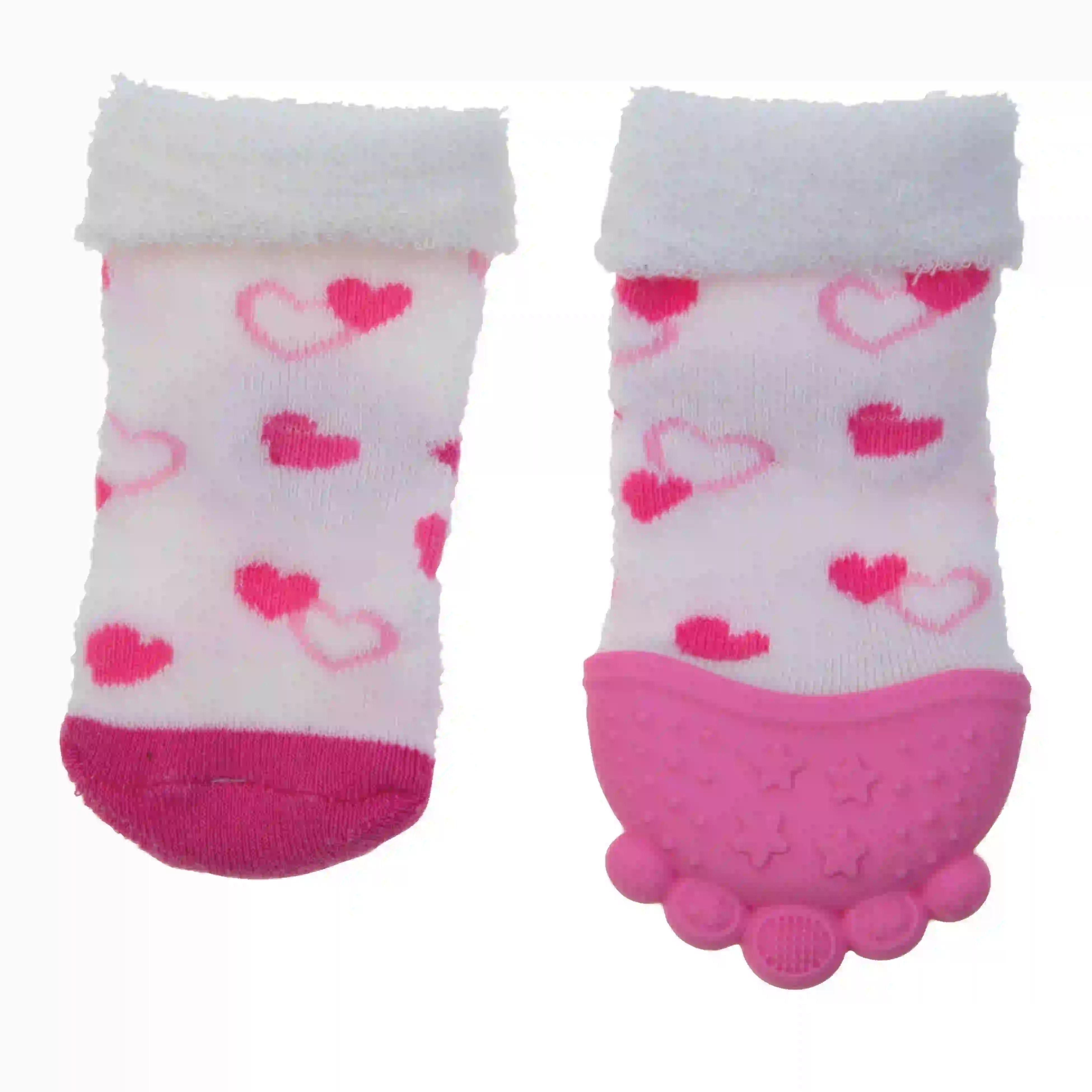 Nuby - Teething Socks - 1 Pack - 3M+
