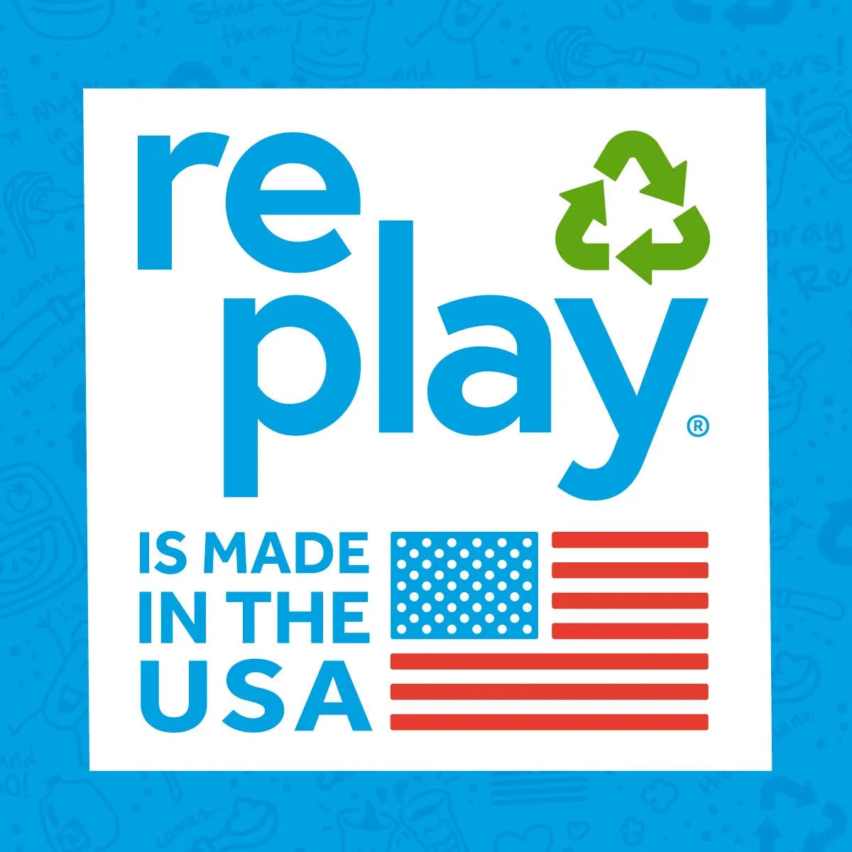 Re-Play - Packaged Divided Plates (True Blue)