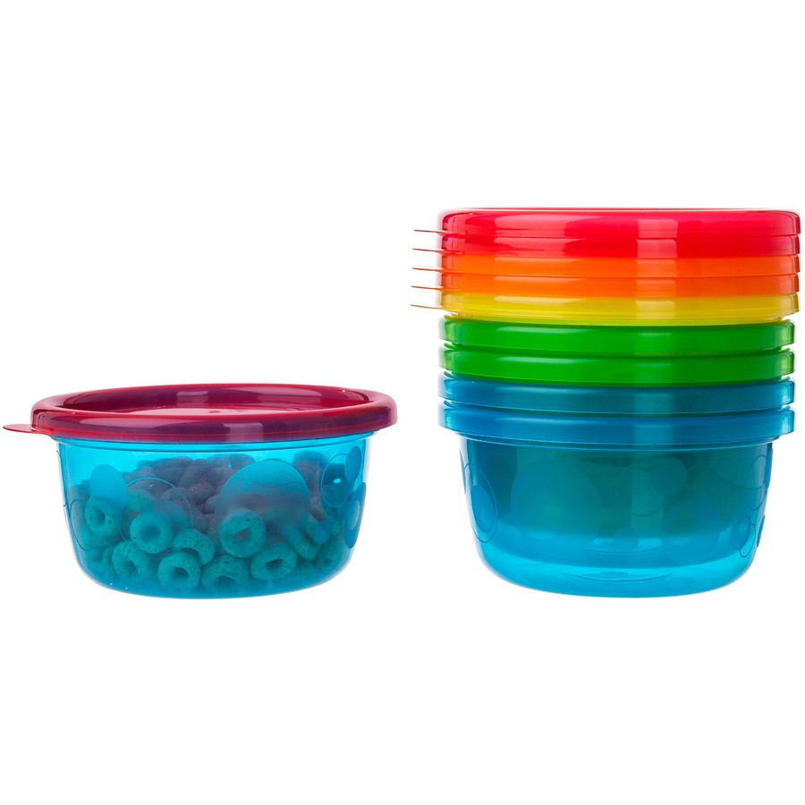 The First Years -Take & Toss 8 oz Toddler Bowls With Lids (Pack of 6)