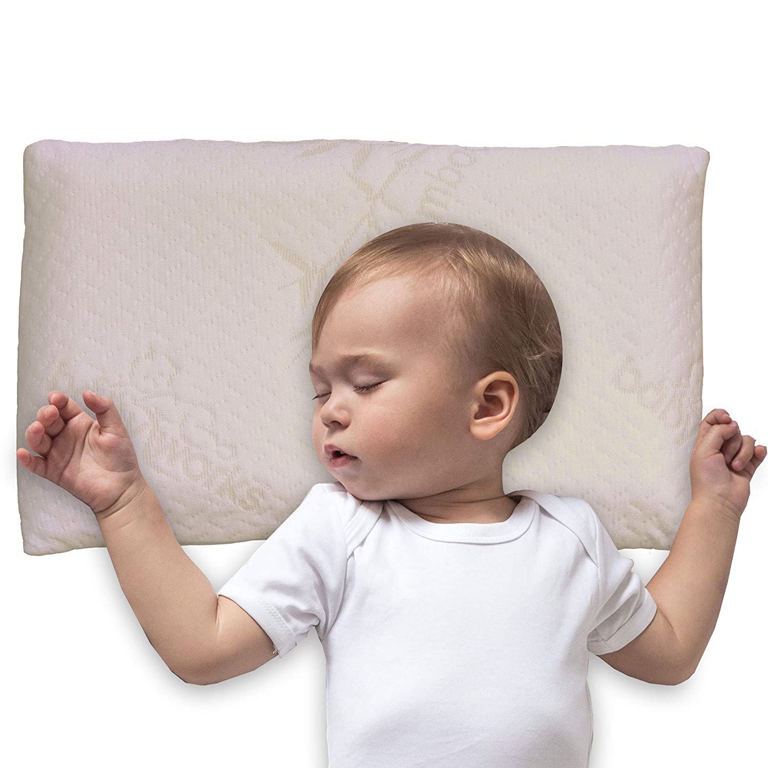 Baby Works - Toddler Pillow With Bamboo Pillowcase (White)