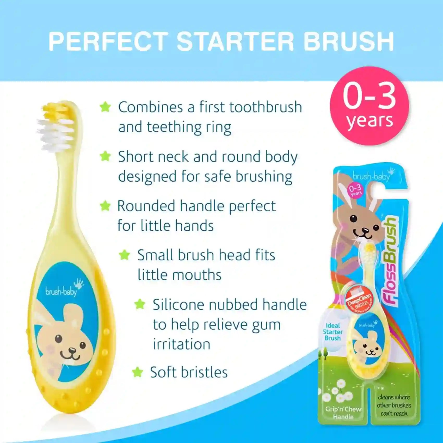Brush-Baby Floss Brush 0-3Yrs