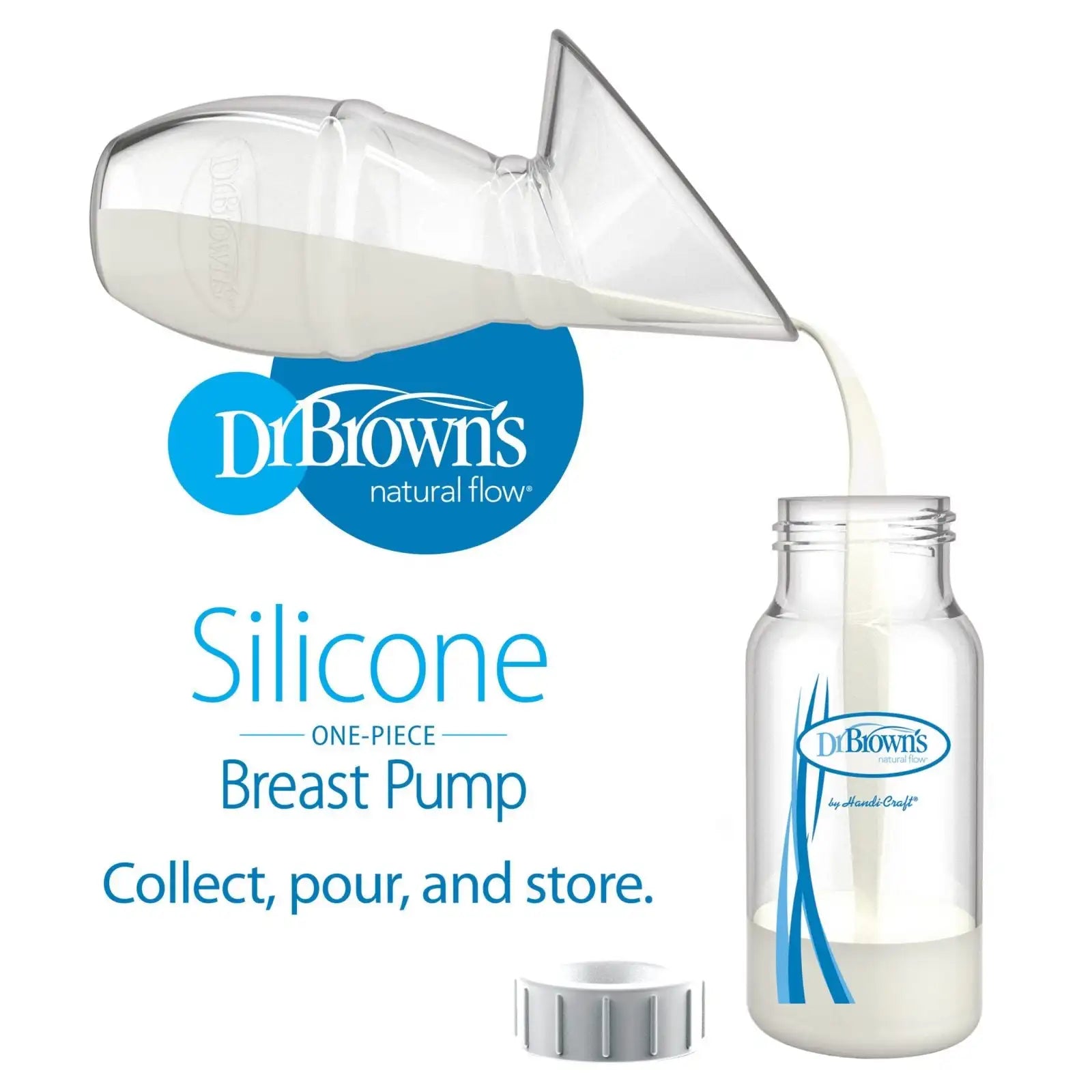 Dr. Brown’s Silicone One-Piece Breast Pump with Options+ Anti-Colic Bottle