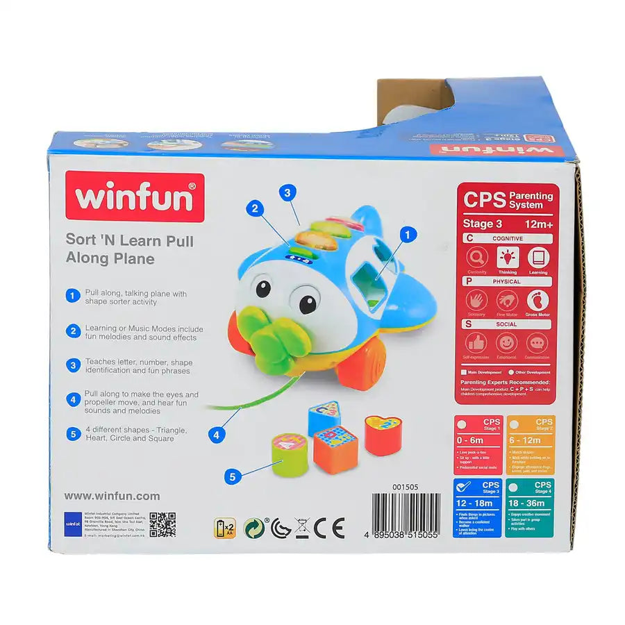 Winfun Sort ÕN Learn Pull Along Plane Winfun Sort ÕN Learn Pull Along Plane