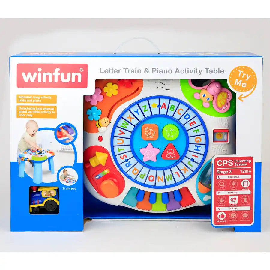Winfun Letter Train & Piano Activity Table Winfun Letter Train & Piano Activity Table