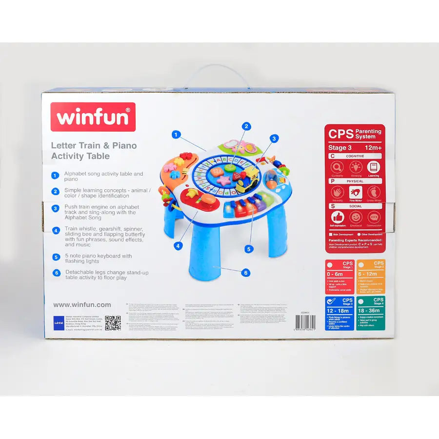 Winfun Letter Train & Piano Activity Table Winfun Letter Train & Piano Activity Table