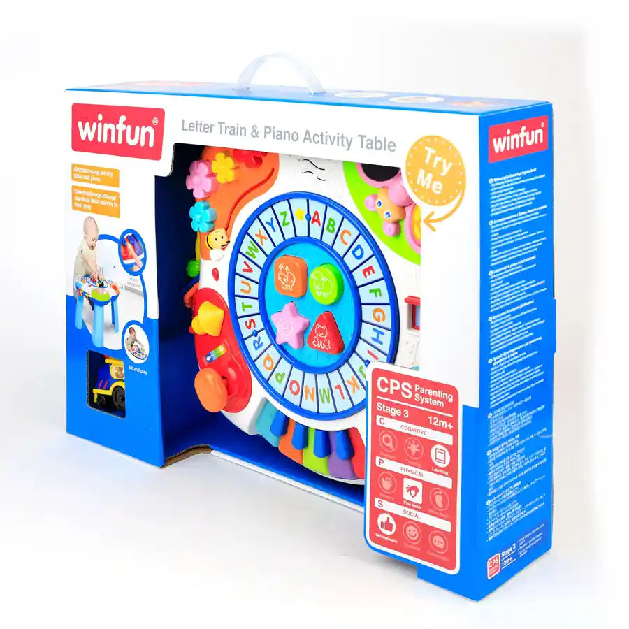 Winfun Letter Train & Piano Activity Table Winfun Letter Train & Piano Activity Table