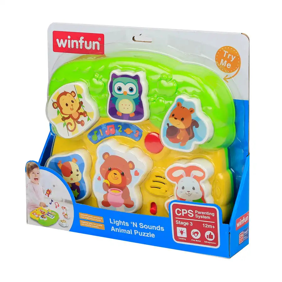 لعبة الألغاز الحيوانية من Winfun Lights 'N Sounds لعبة الألغاز الحيوانية من Winfun Lights 'N Sounds