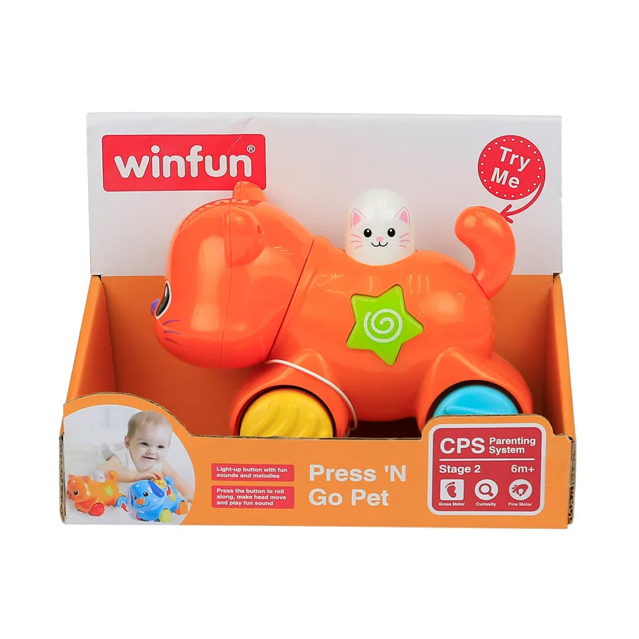 Winfun Press 'N Go Pet - قطة صغيرة Winfun Press 'N Go Pet - قطة صغيرة