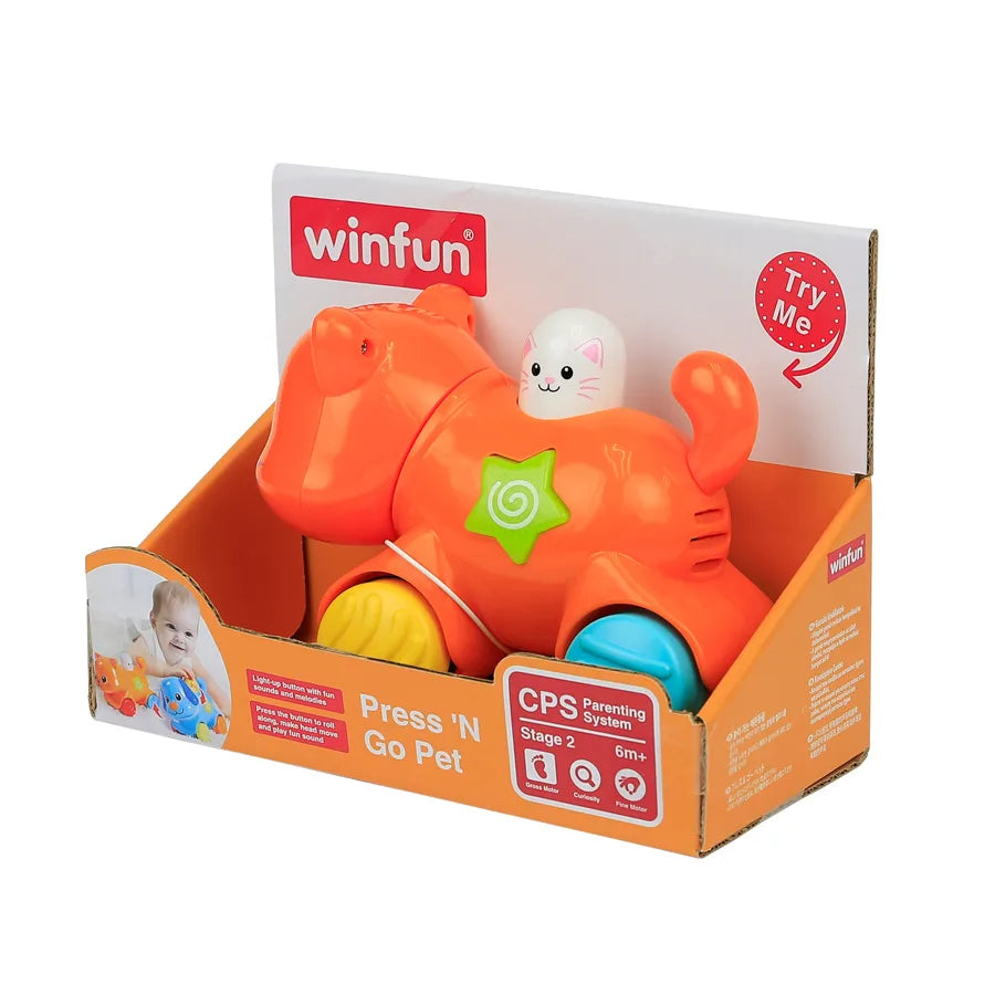 Winfun Press 'N Go Pet - قطة صغيرة Winfun Press 'N Go Pet - قطة صغيرة