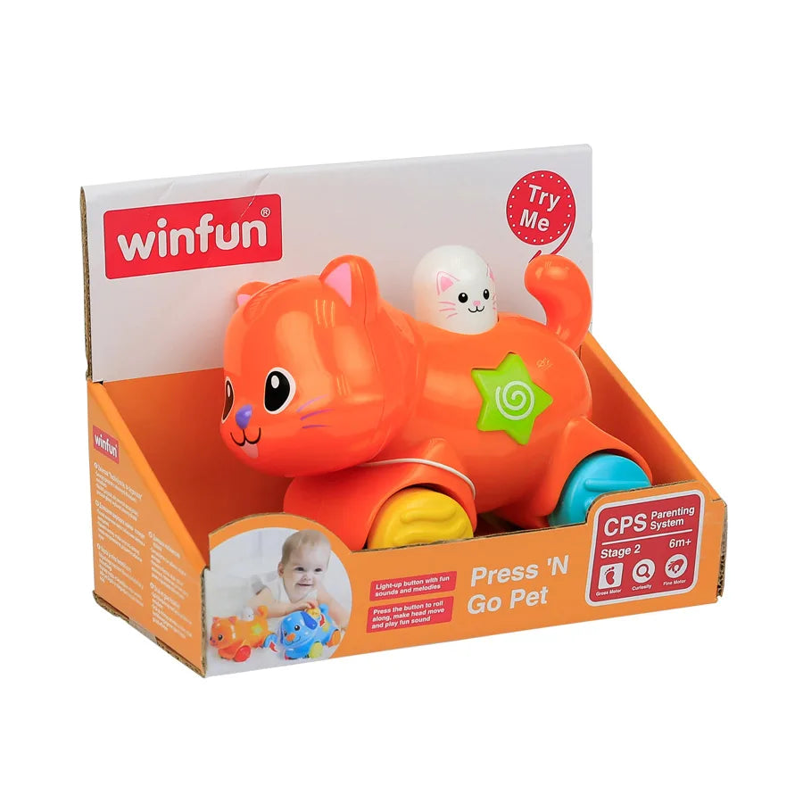 Winfun Press 'N Go Pet - قطة صغيرة Winfun Press 'N Go Pet - قطة صغيرة