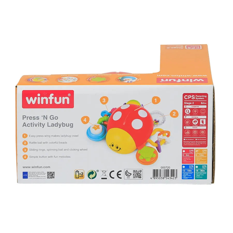 Winfun Press 'N Go Activity Ladybug Winfun Press 'N Go Activity Ladybug