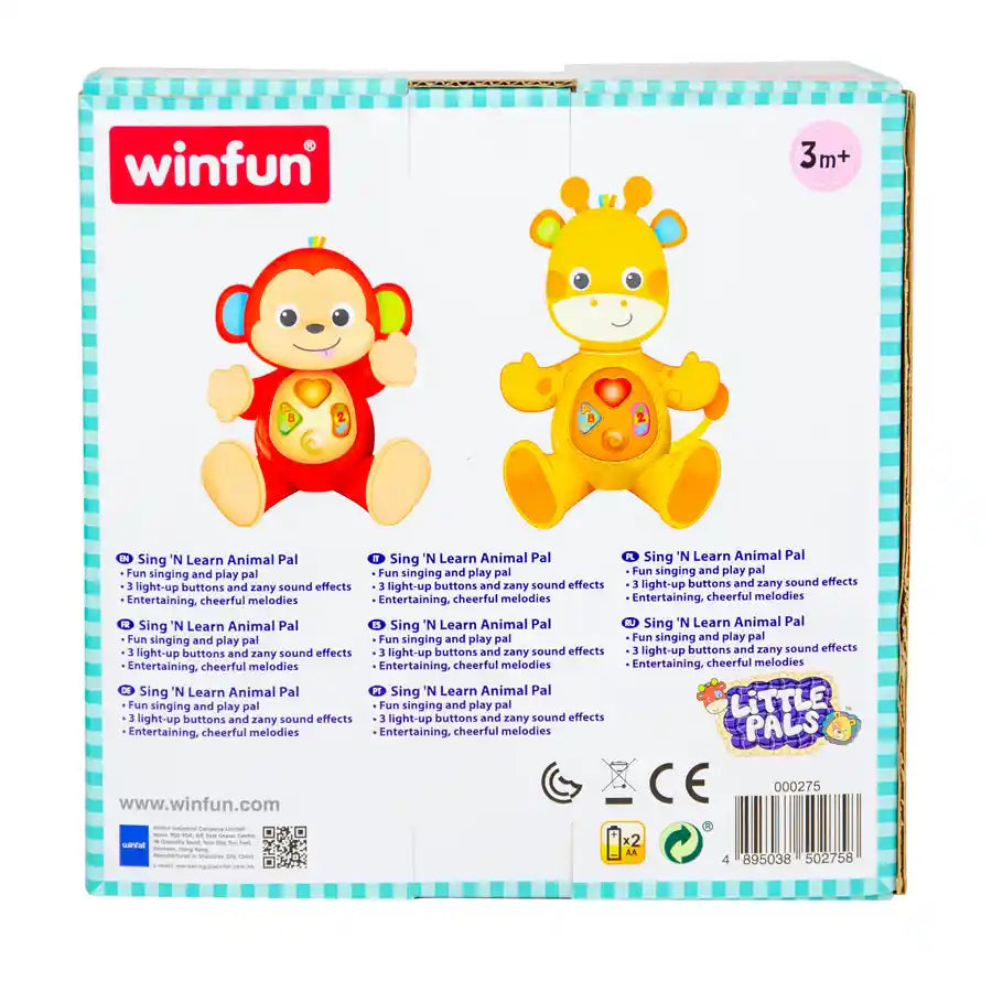 لعبة Winfun Sing 'N Learn Animal Pal - Monkey لعبة Winfun Sing 'N Learn Animal Pal - Monkey