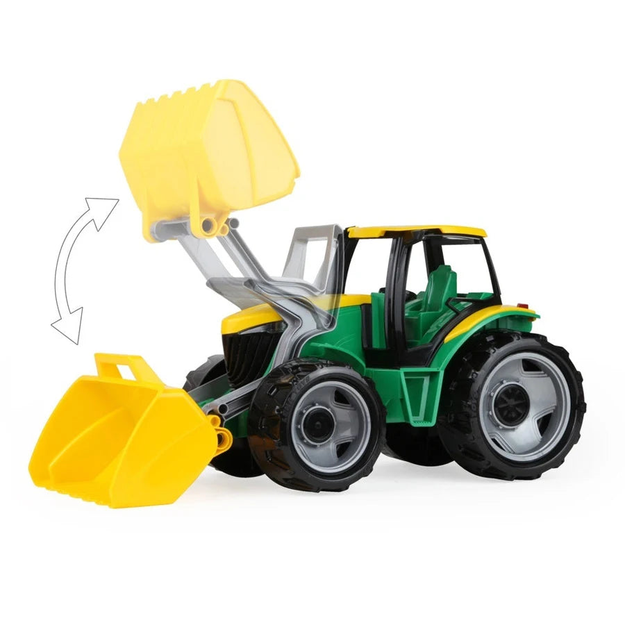 Giga Trucks Tractor With Front Shovel (Green/Yellow, Open Box)