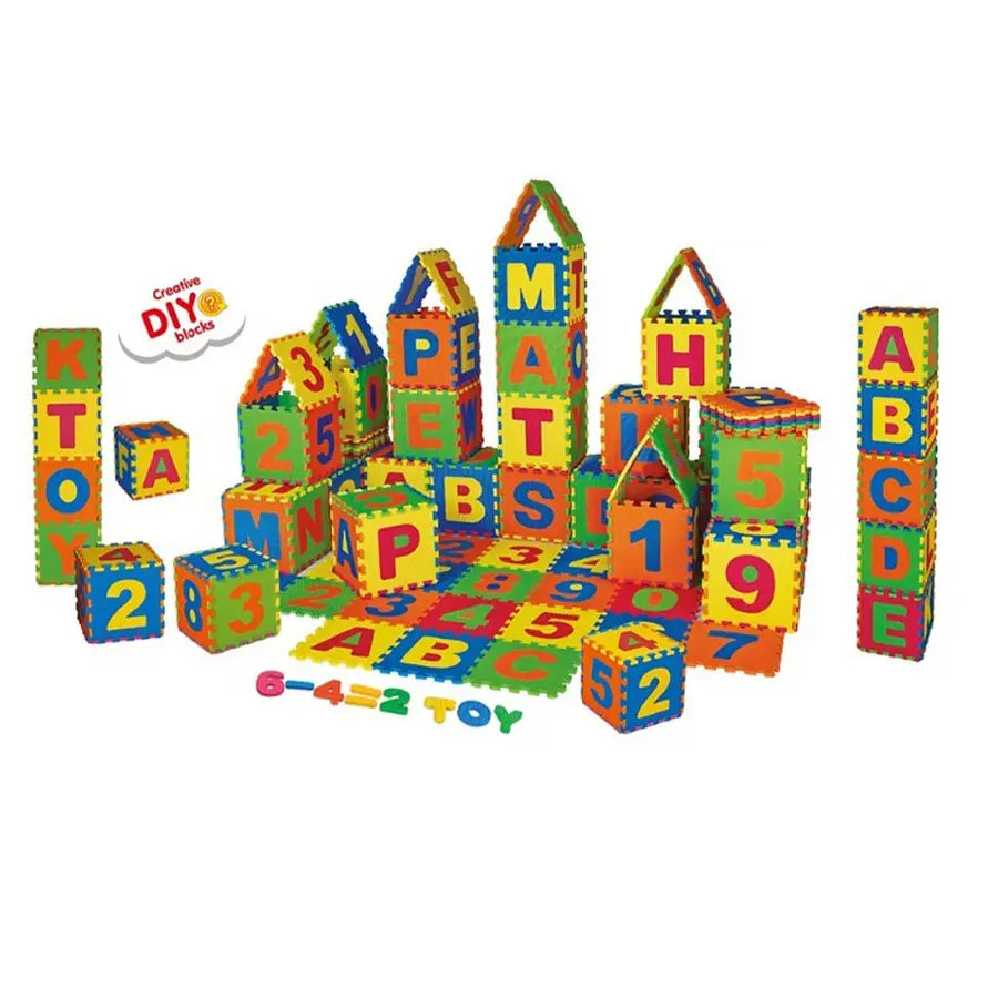 Boxed EVA English letters and numbers floor mat puzzle 36pcs