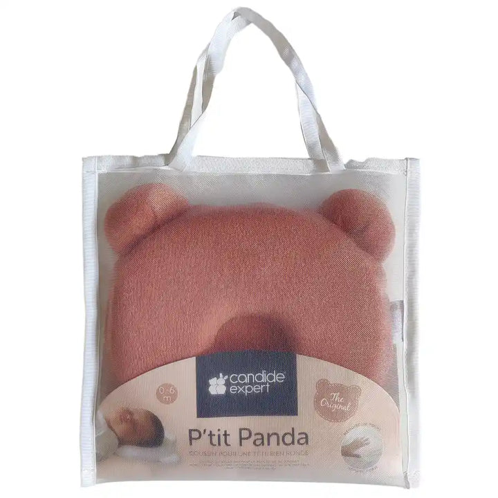 Candide P'tit Panda Memory Foam Baby Pillow (Red-Brown)