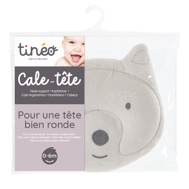 Tineo Headrest Shaper Baby Infant Pillow - Little Wolf Grey