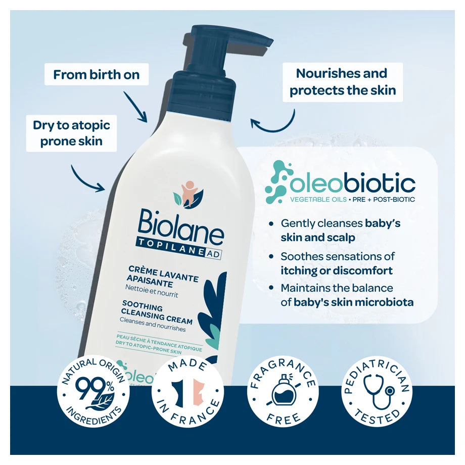 Biolane Topilane Ad Soothing Cleansing Cream (350 Ml)
