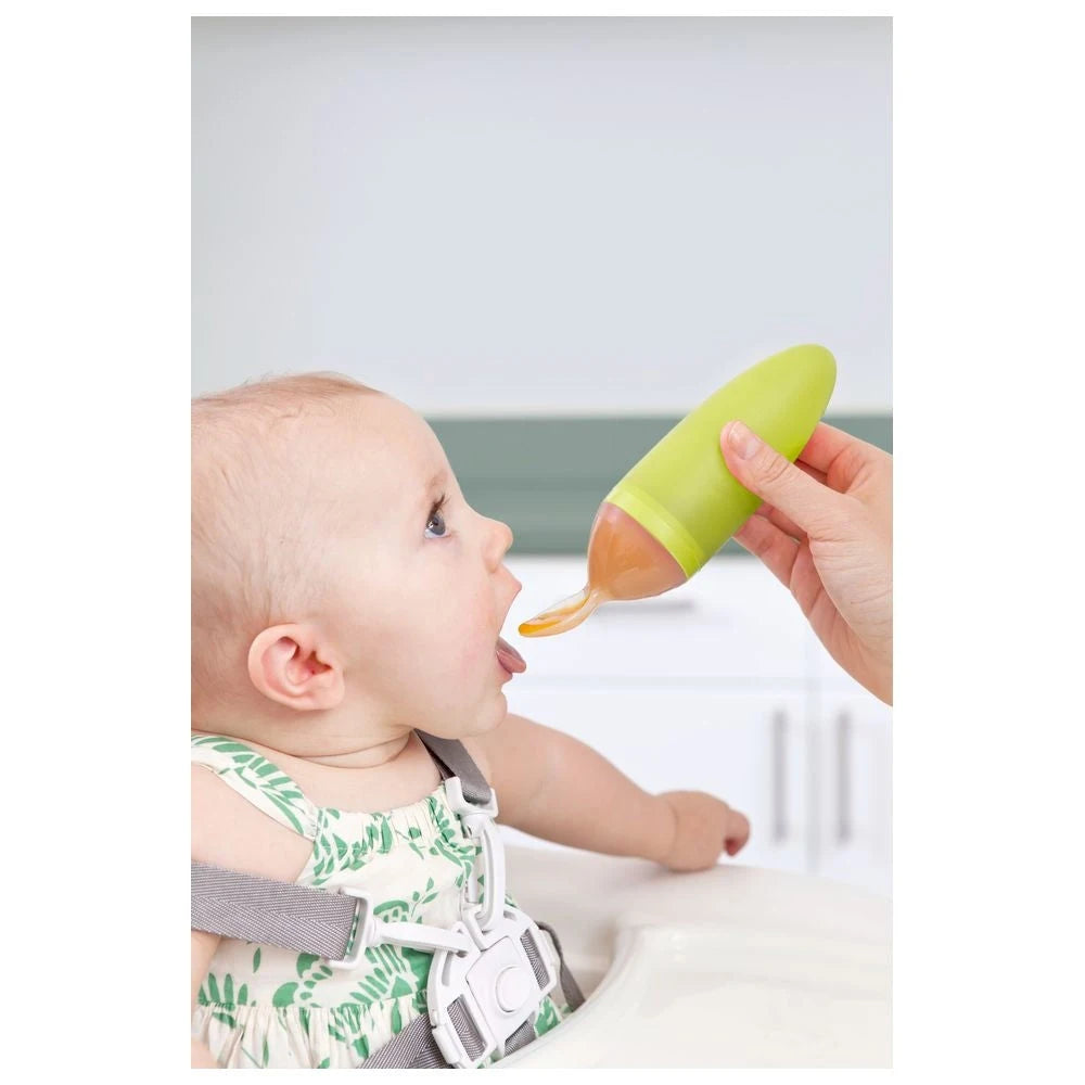 Boon - Squirt Silicone Baby Food Dispensing Spoon (Mint Green)