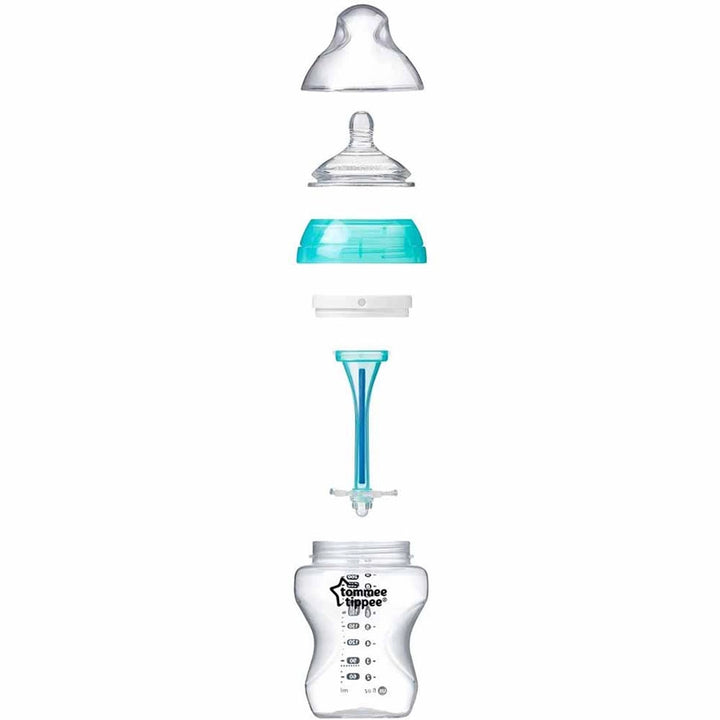 Tommee Tippee Advanced Anti-Colic Feeding Bottle, 260ml x2 (Blue)