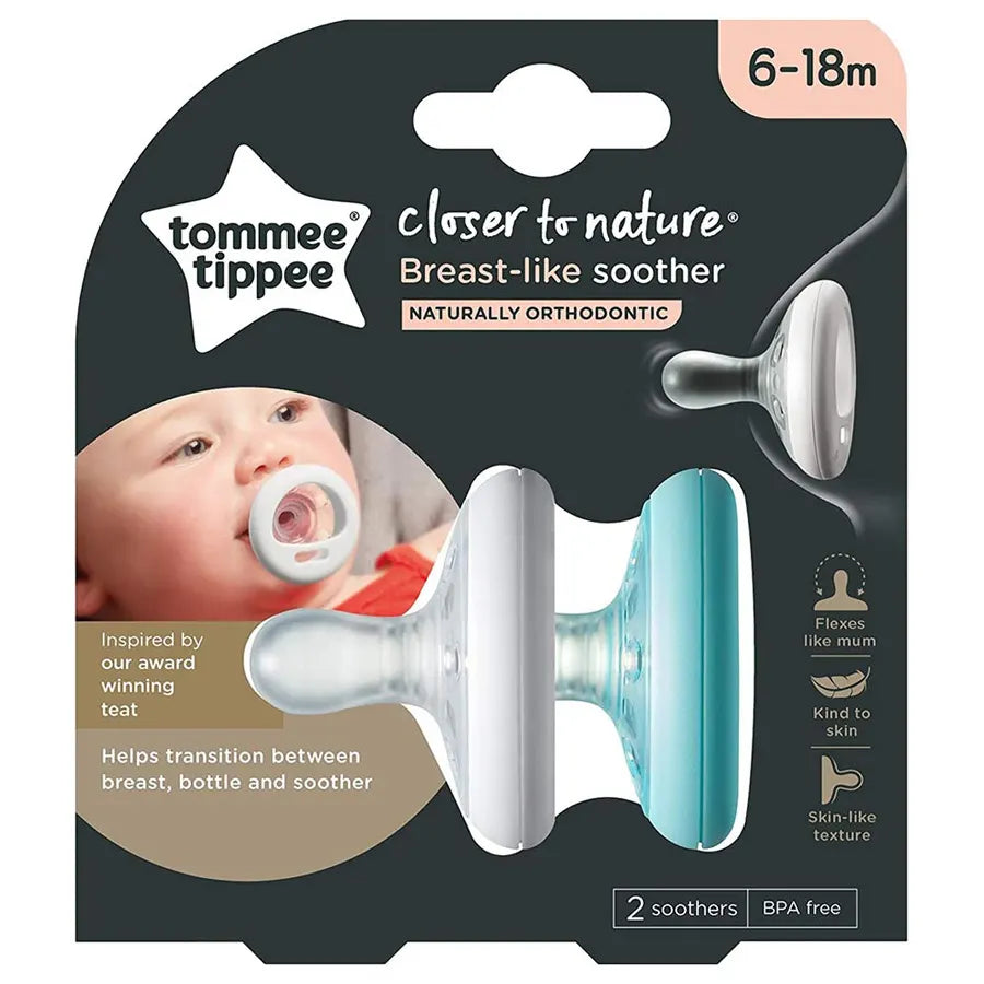 Tommee Tippee Closer To Nature Breast Like Soother 6-18m (Pack of 2)