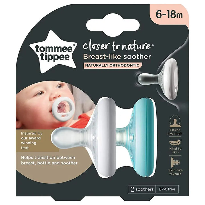 Tommee Tippee Breast-Like Soother 6-18m (2-Pack) Halamama