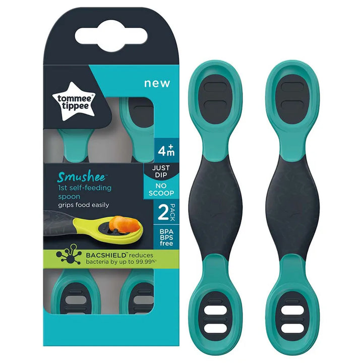 Tommee Tippee Smushee First Self Feeding Spoon 4m+ (Pack of 2)