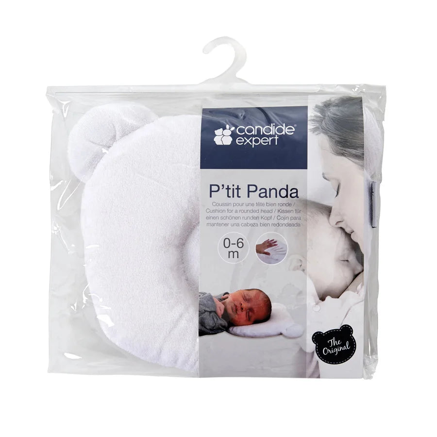 Candide P'Tit Panda Pillow / White Candide P'Tit Panda Pillow / White