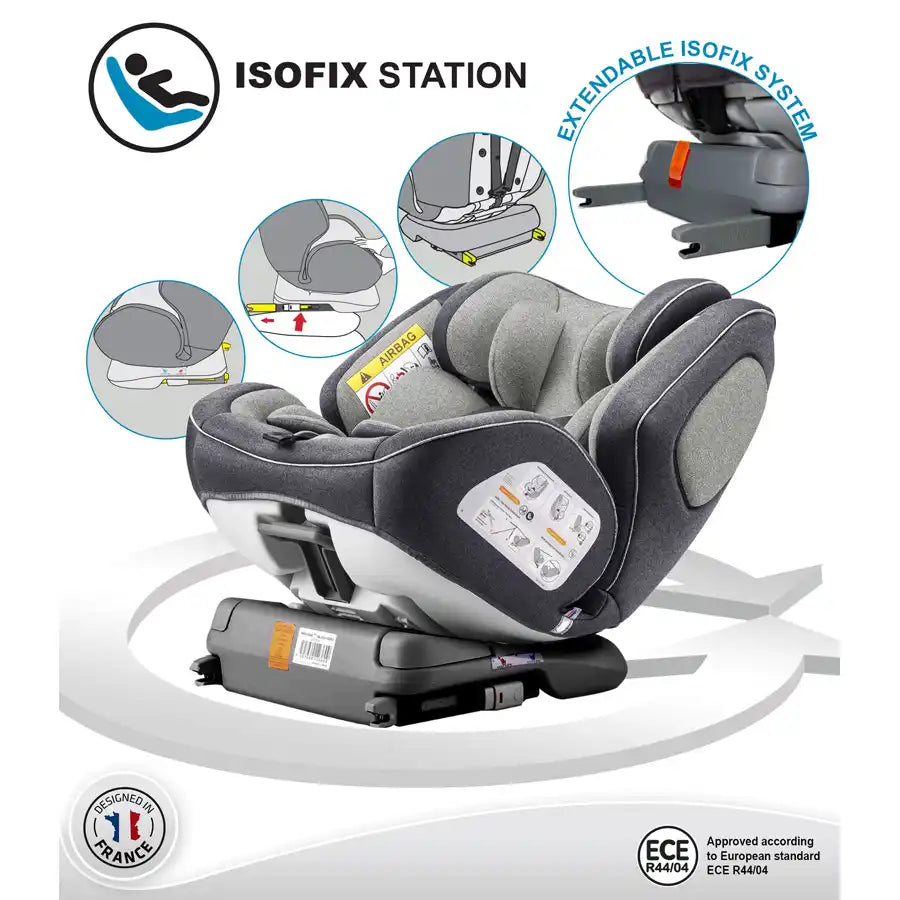 One360° Isofix / مجموعة مزيج رمادي 0+/1/2/3 (0-36 كجم) One360° Isofix / مجموعة مزيج رمادي 0+/1/2/3 (0-36 كجم)