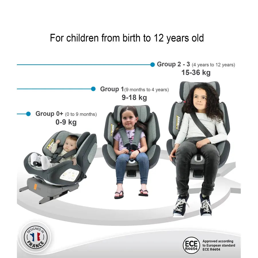 One360° Isofix / مجموعة مزيج رمادي 0+/1/2/3 (0-36 كجم) One360° Isofix / مجموعة مزيج رمادي 0+/1/2/3 (0-36 كجم)