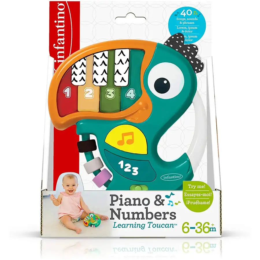Infantino - Piano & Numbers Learning Toucan (Green)