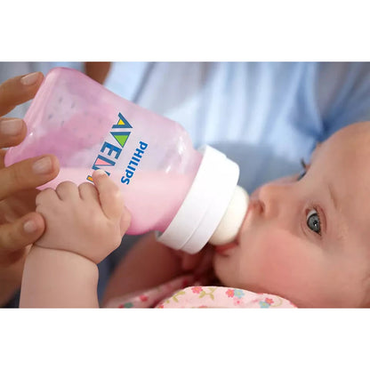 رضاعات كلاسيك بلس من فيليبس أفنت، 260 مل، وردي، قطعتان، موديل SCF564/62