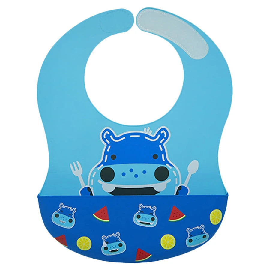 Marcus & Marcus Wide Coverage Silicone Baby Bib - Lucas